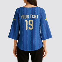 Custom World Football 2026 Sweden Kimono Sleeve Blouse Swedish The Blue and Yellow Champions
