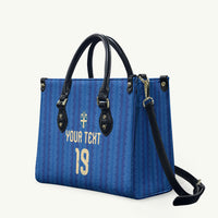 Custom World Football 2026 Sweden Leather Bag Swedish The Blue and Yellow Champions