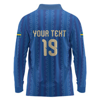Custom World Football 2026 Sweden Long Sleeve Polo Shirt Swedish The Blue and Yellow Champions