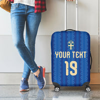 Custom World Football 2026 Sweden Luggage Cover Swedish The Blue and Yellow Champions