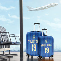 Custom World Football 2026 Sweden Luggage Cover Swedish The Blue and Yellow Champions