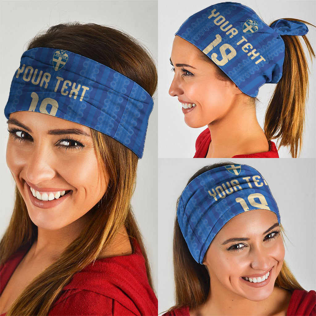 Custom World Football 2026 Sweden Neck Gaiter Swedish The Blue and Yellow Champions