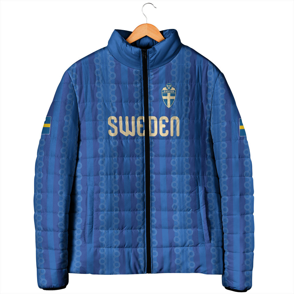 Custom World Football 2026 Sweden Padded Jacket Swedish The Blue and Yellow Champions