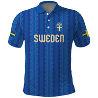 Custom World Football 2026 Sweden Polo Shirt Swedish The Blue and Yellow Champions