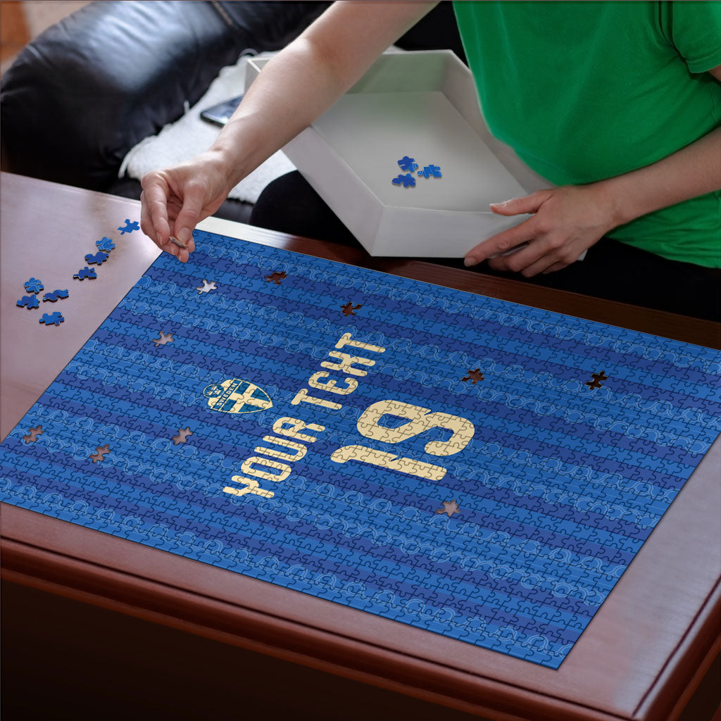 Custom World Football 2026 Sweden Puzzle Swedish The Blue and Yellow Champions