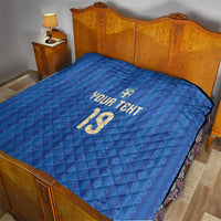 Custom World Football 2026 Sweden Quilt Swedish The Blue and Yellow Champions