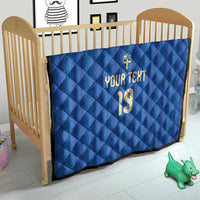 Custom World Football 2026 Sweden Quilt Swedish The Blue and Yellow Champions