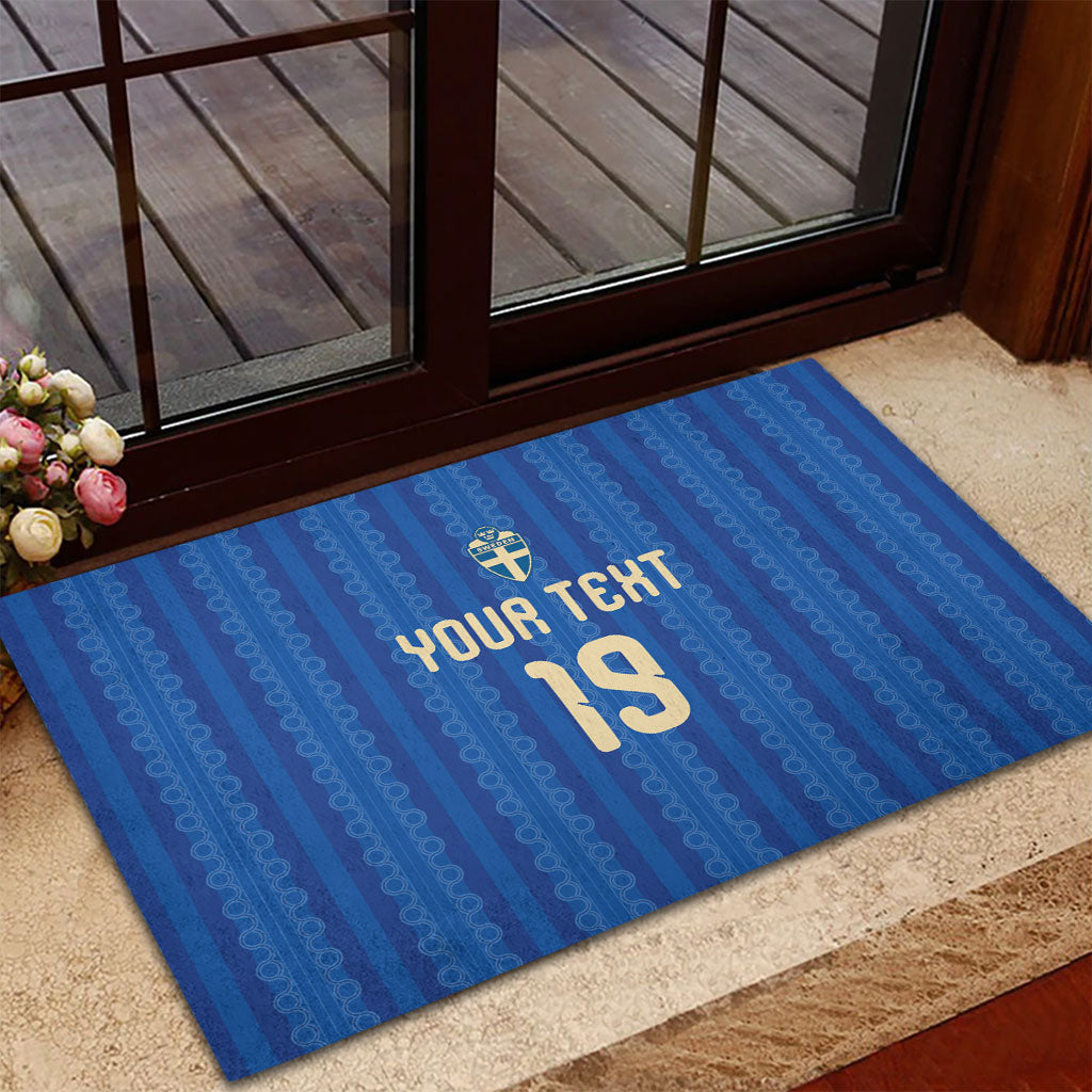 Custom World Football 2026 Sweden Rubber Doormat Swedish The Blue and Yellow Champions