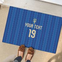 Custom World Football 2026 Sweden Rubber Doormat Swedish The Blue and Yellow Champions