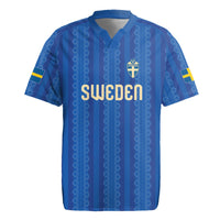 Custom World Football 2026 Sweden Rugby Jersey Swedish The Blue and Yellow Champions