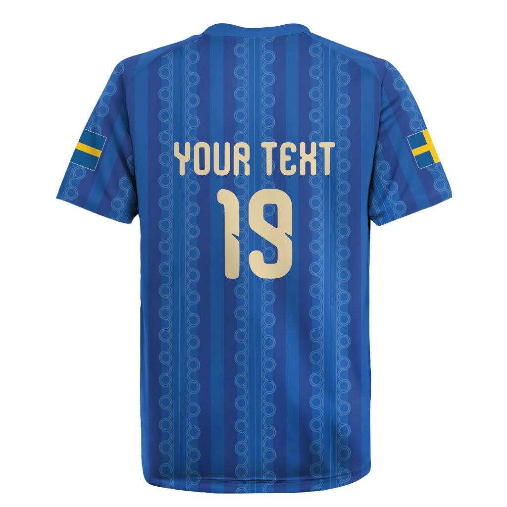 Custom World Football 2026 Sweden Rugby Jersey Swedish The Blue and Yellow Champions
