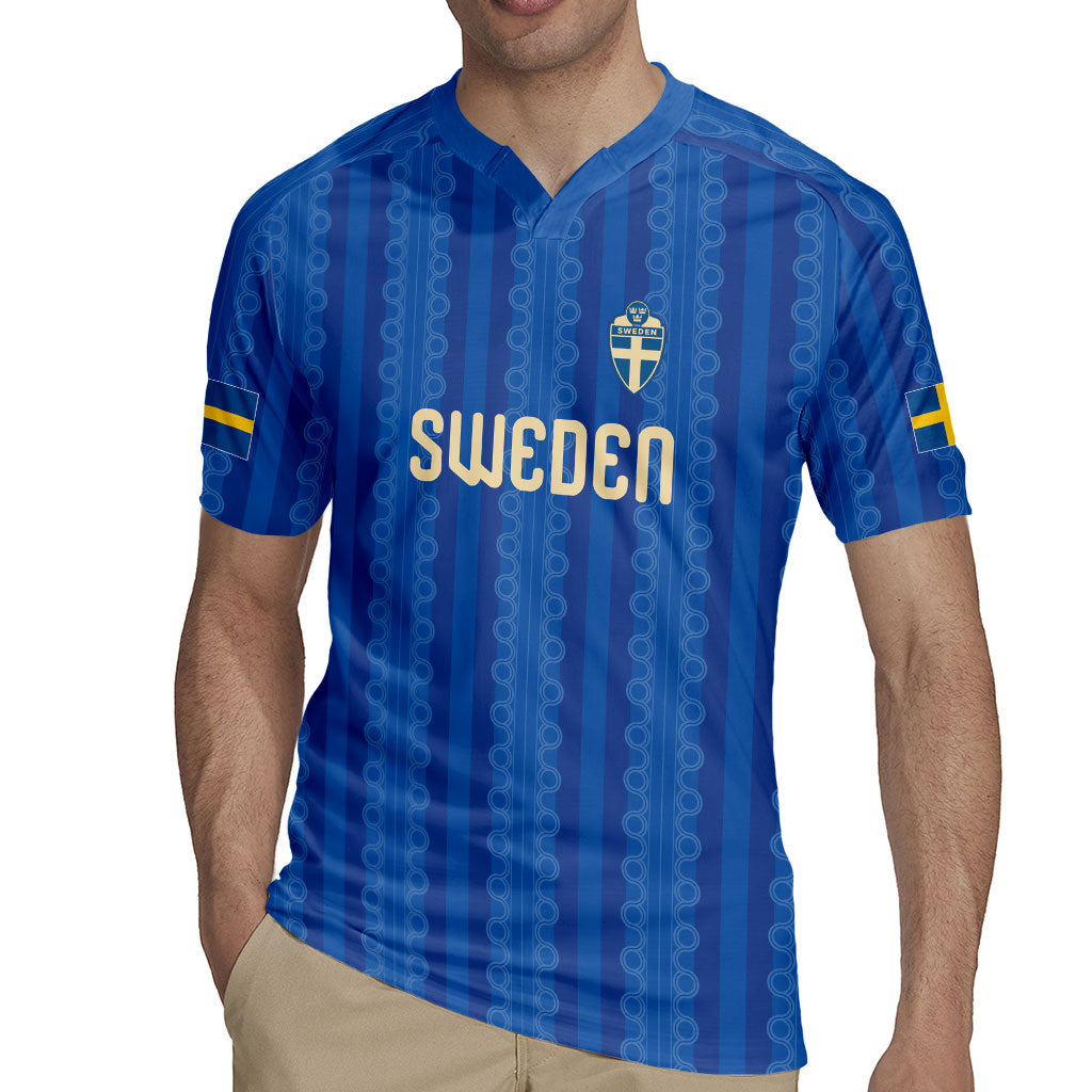 Custom World Football 2026 Sweden Rugby Jersey Swedish The Blue and Yellow Champions