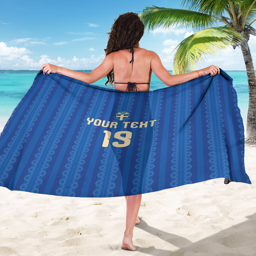 Custom World Football 2026 Sweden Sarong Swedish The Blue and Yellow Champions