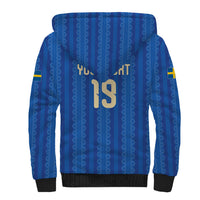 Custom World Football 2026 Sweden Sherpa Hoodie Swedish The Blue and Yellow Champions