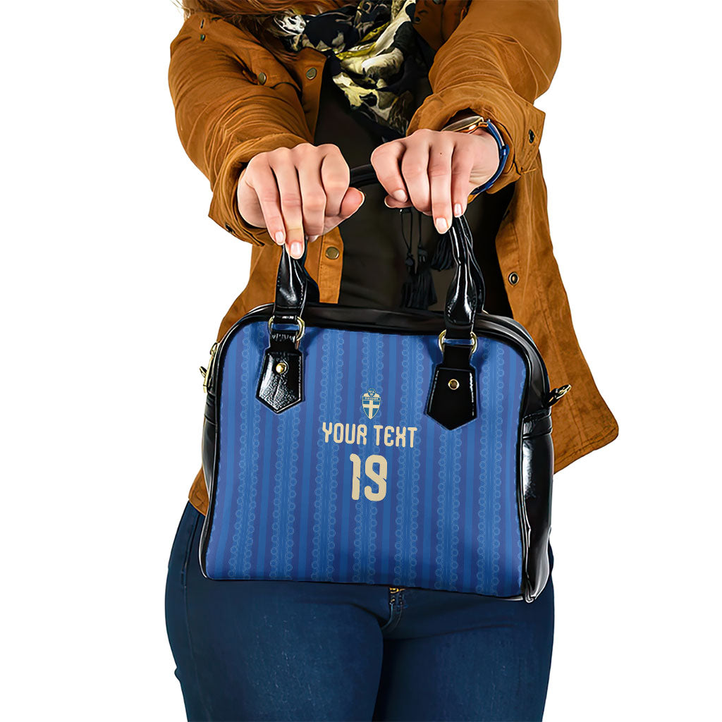 Custom World Football 2026 Sweden Shoulder Handbag Swedish The Blue and Yellow Champions