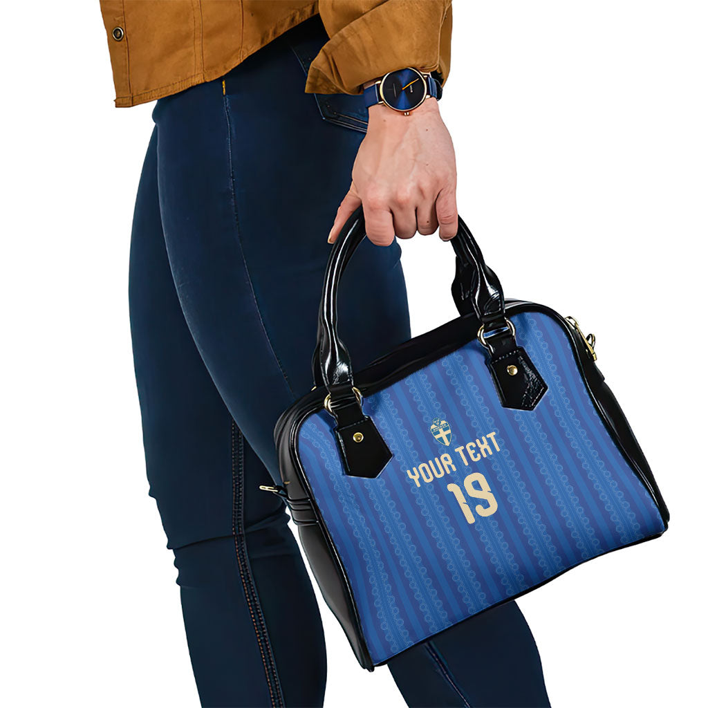 Custom World Football 2026 Sweden Shoulder Handbag Swedish The Blue and Yellow Champions