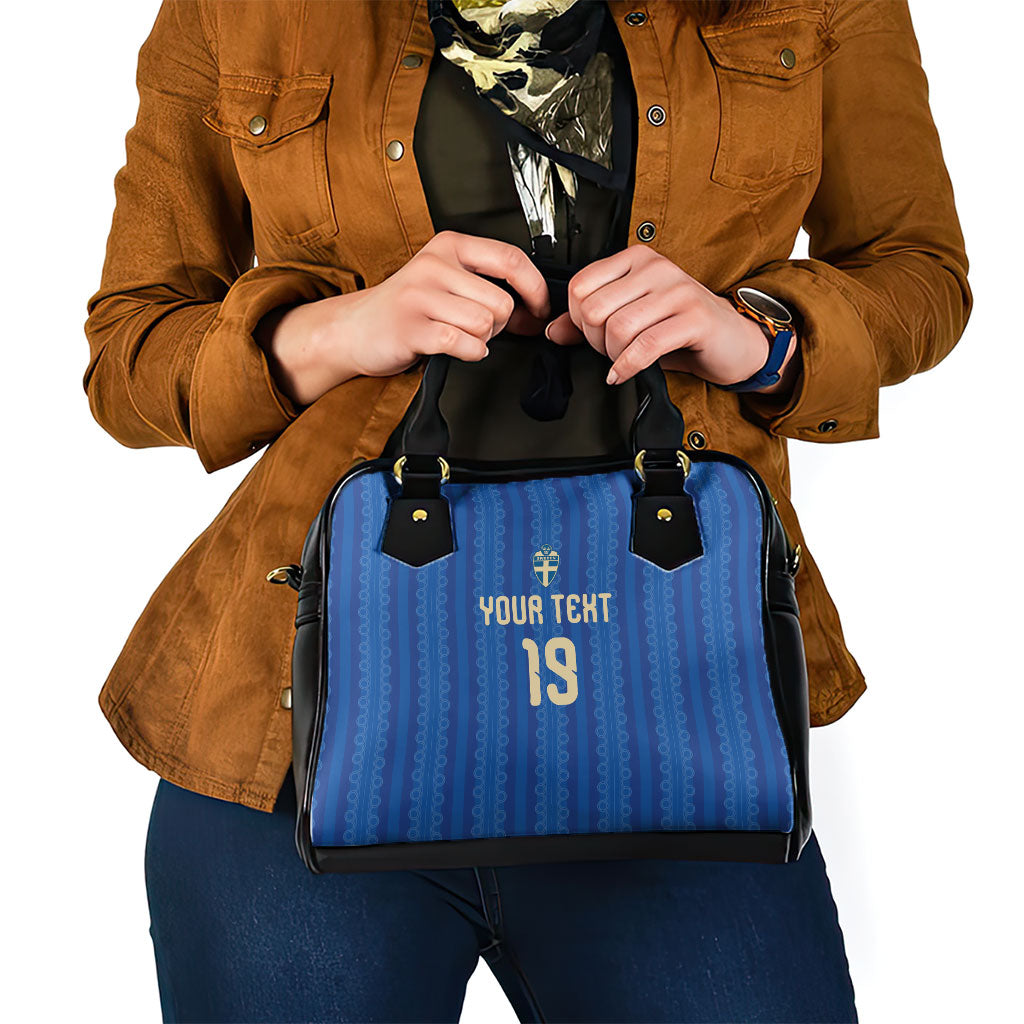 Custom World Football 2026 Sweden Shoulder Handbag Swedish The Blue and Yellow Champions