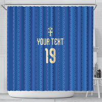 Custom World Football 2026 Sweden Shower Curtain Swedish The Blue and Yellow Champions