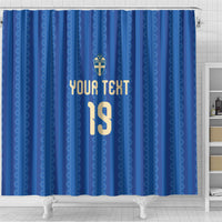 Custom World Football 2026 Sweden Shower Curtain Swedish The Blue and Yellow Champions