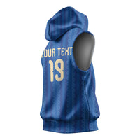 Custom World Football 2026 Sweden Sleeveless Hoodie Swedish The Blue and Yellow Champions