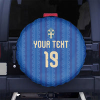 Custom World Football 2026 Sweden Spare Tire Cover Swedish The Blue and Yellow Champions