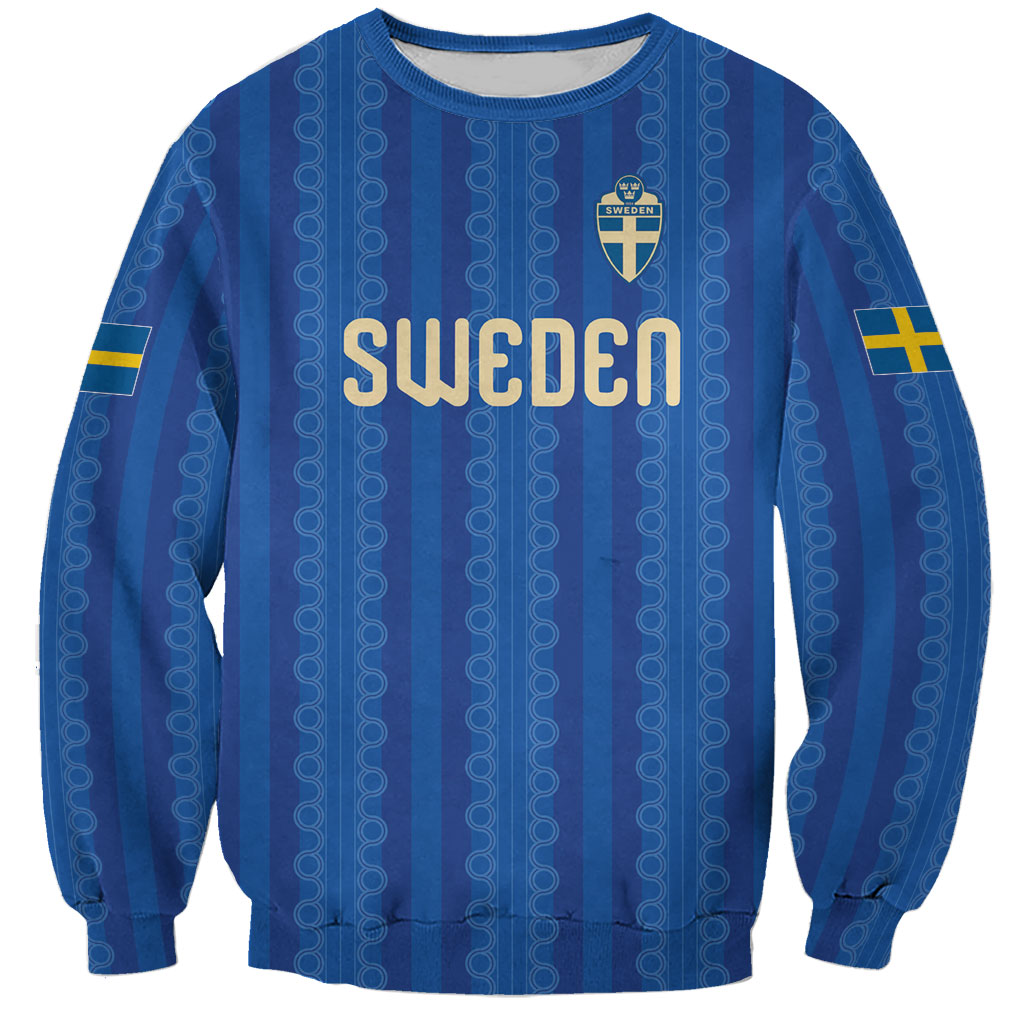 Custom World Football 2026 Sweden Sweatshirt Swedish The Blue and Yellow Champions