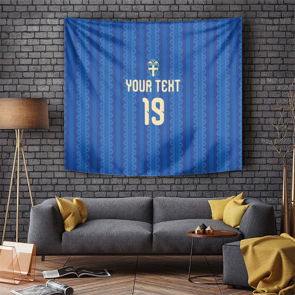 Custom World Football 2026 Sweden Tapestry Swedish The Blue and Yellow Champions