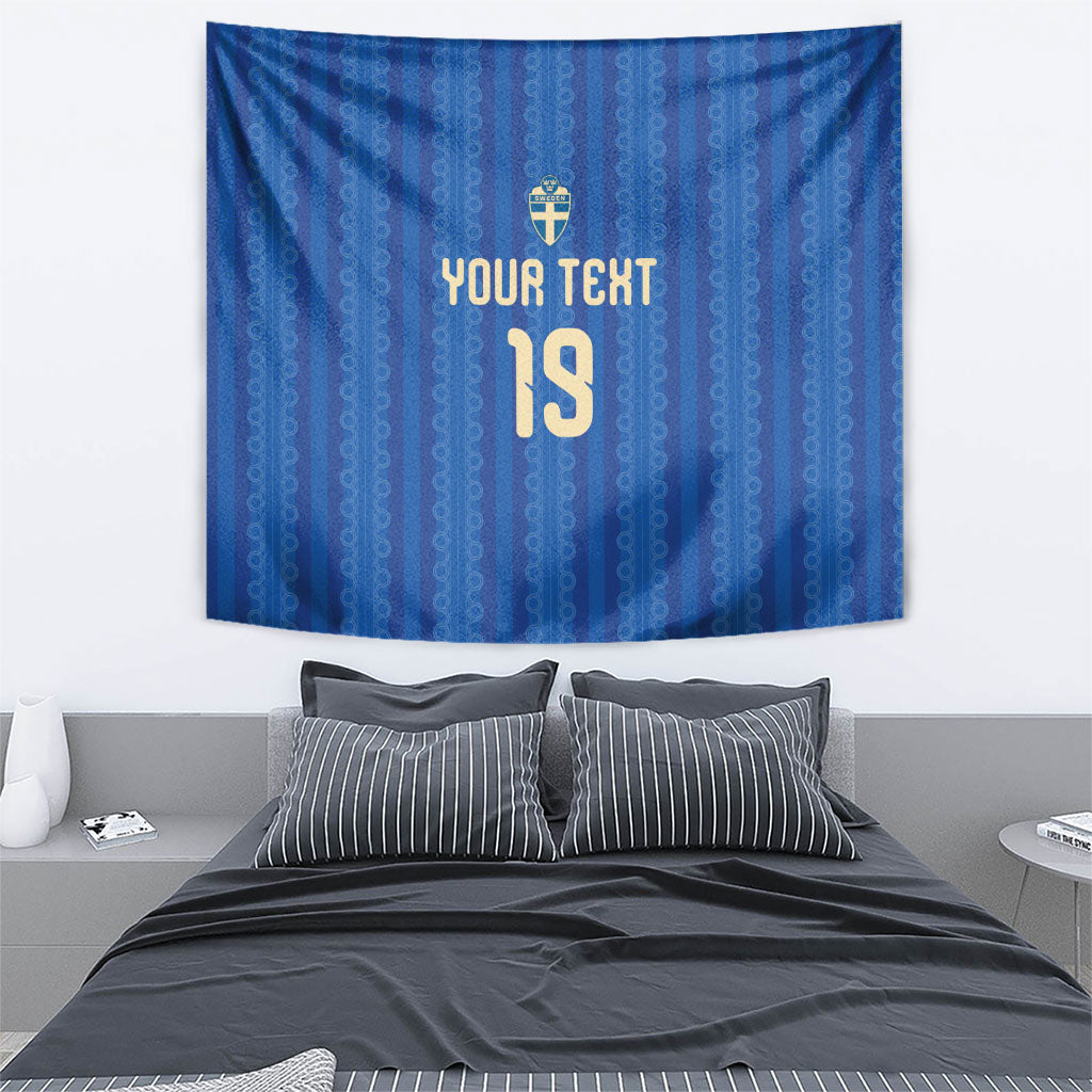 Custom World Football 2026 Sweden Tapestry Swedish The Blue and Yellow Champions