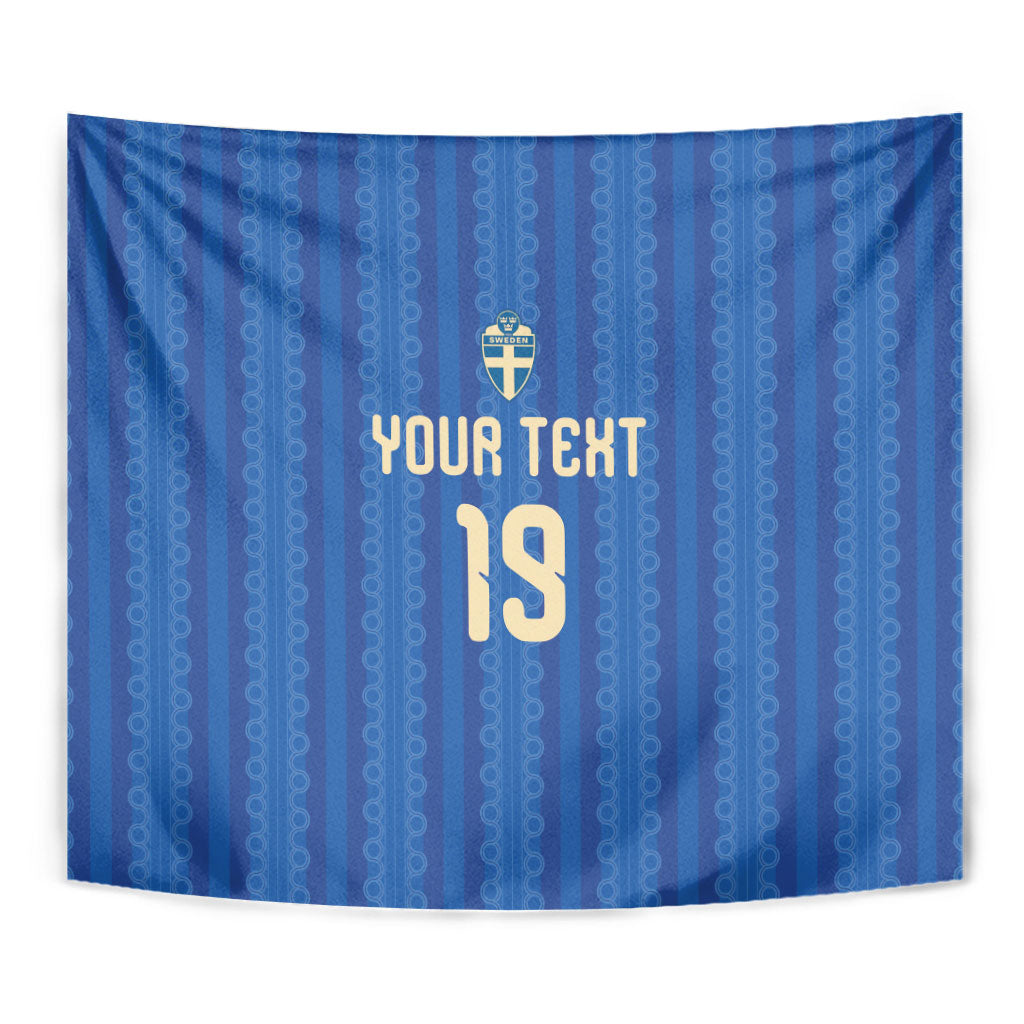 Custom World Football 2026 Sweden Tapestry Swedish The Blue and Yellow Champions