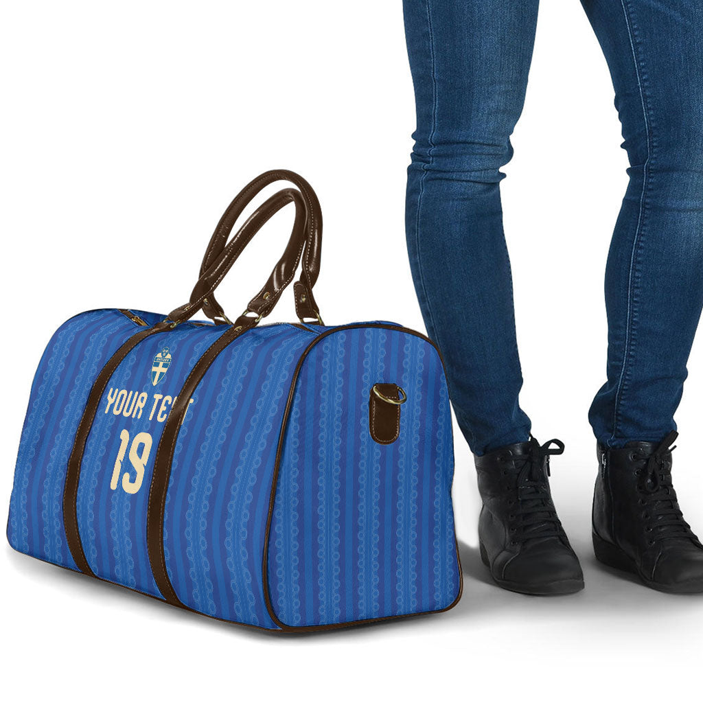 Custom World Football 2026 Sweden Travel Bag Swedish The Blue and Yellow Champions