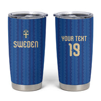 Custom World Football 2026 Sweden Tumbler Cup Swedish The Blue and Yellow Champions