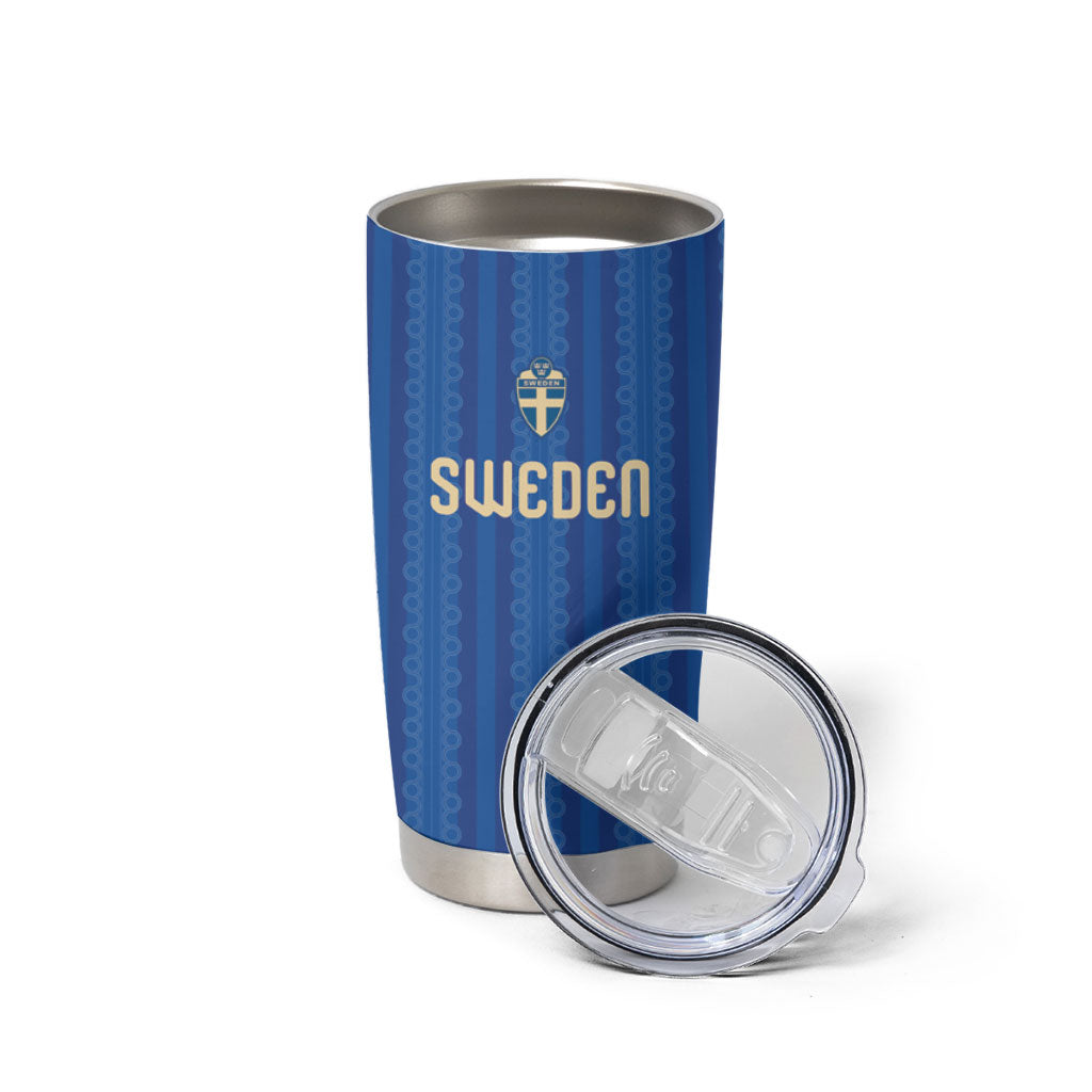Custom World Football 2026 Sweden Tumbler Cup Swedish The Blue and Yellow Champions