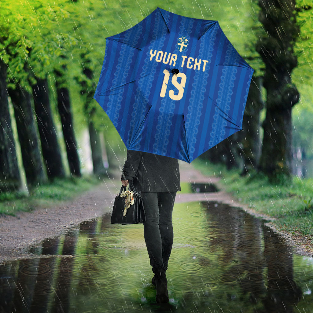 Custom World Football 2026 Sweden Umbrella Swedish The Blue and Yellow Champions