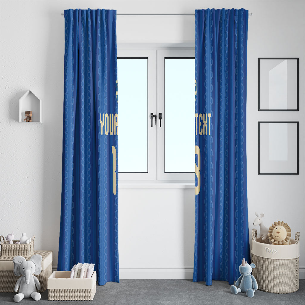Custom World Football 2026 Sweden Window Curtain Swedish The Blue and Yellow Champions