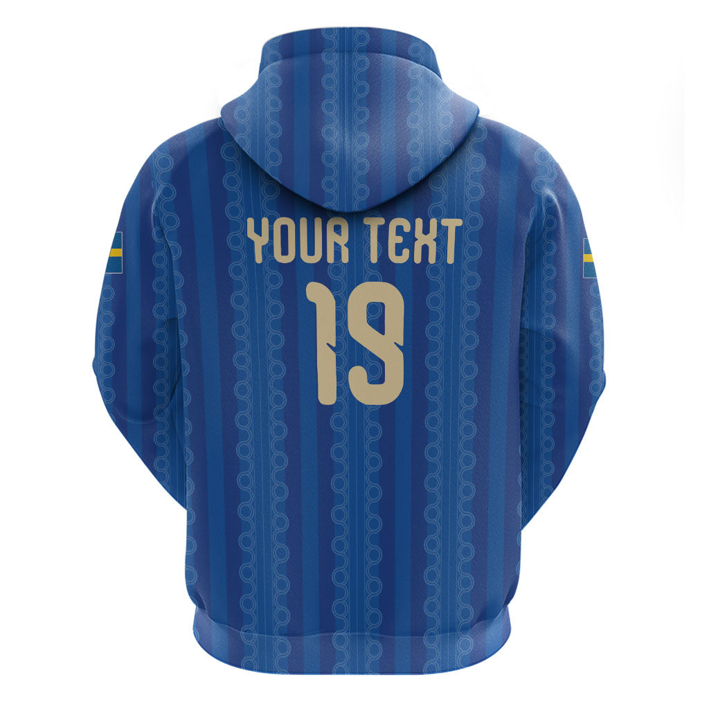 Custom World Football 2026 Sweden Zip Hoodie Swedish The Blue and Yellow Champions