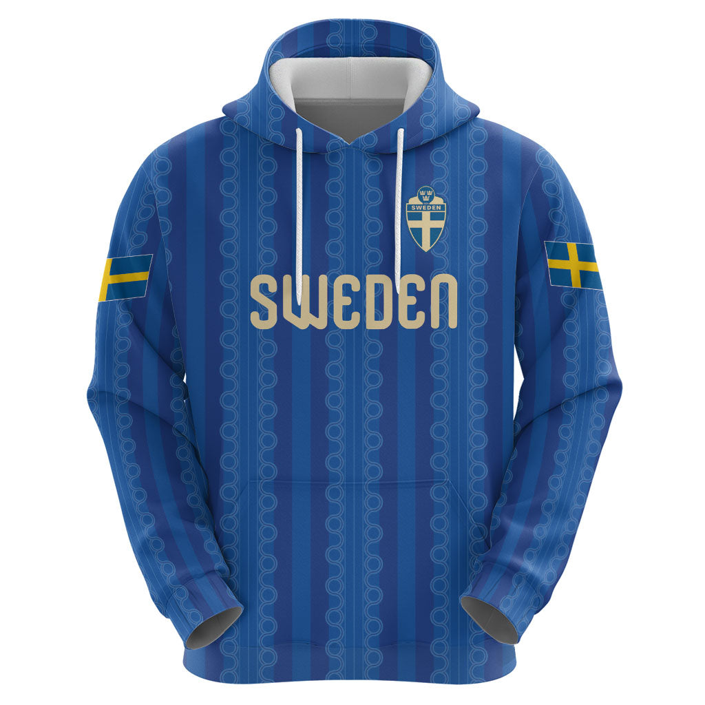 Custom World Football 2026 Sweden Zip Hoodie Swedish The Blue and Yellow Champions