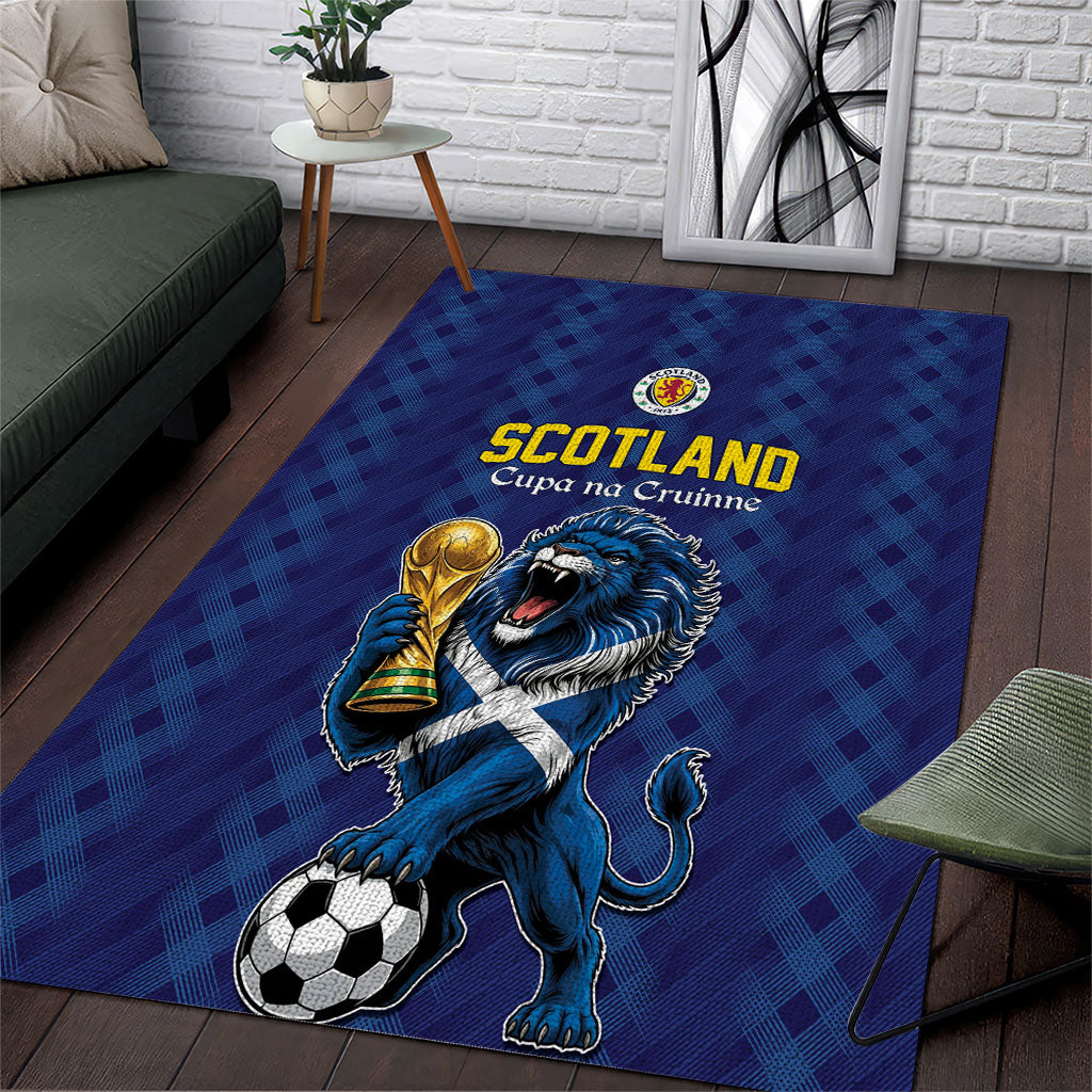 World Football 2026 Scotland Area Rug Scottish Tartan Cupa na Cruinne Glory
