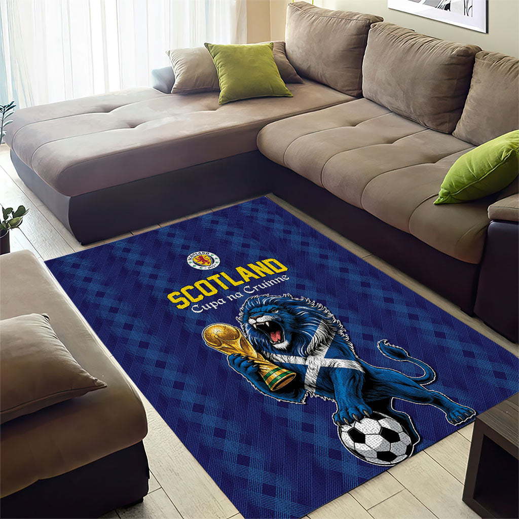 World Football 2026 Scotland Area Rug Scottish Tartan Cupa na Cruinne Glory