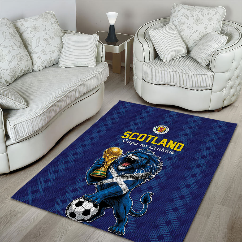 World Football 2026 Scotland Area Rug Scottish Tartan Cupa na Cruinne Glory