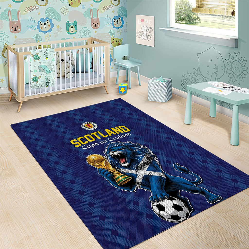 World Football 2026 Scotland Area Rug Scottish Tartan Cupa na Cruinne Glory