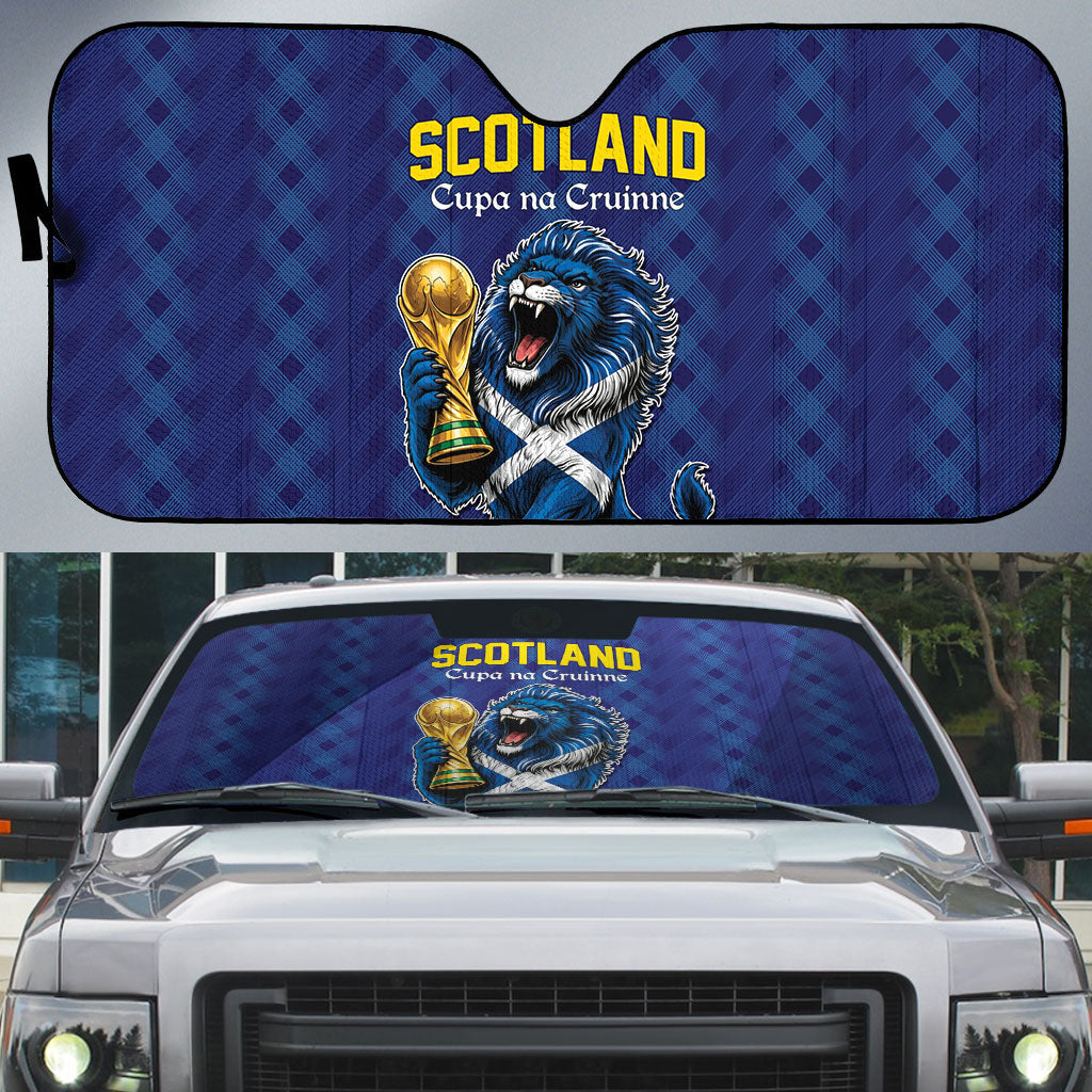 World Football 2026 Scotland Auto Sun Shade Scottish Tartan Cupa na Cruinne Glory
