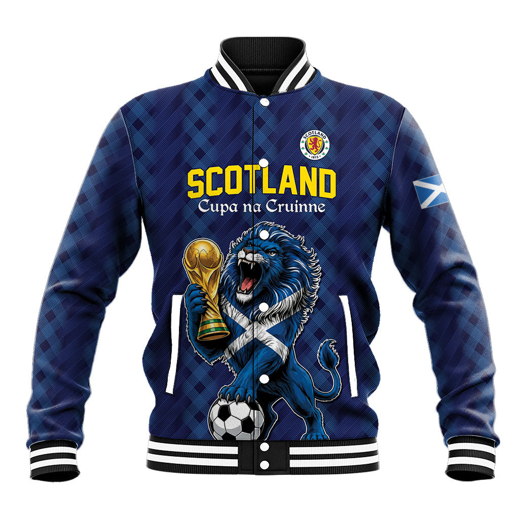 Custom World Football 2026 Scotland Baseball Jacket Scottish Tartan Cupa na Cruinne Glory