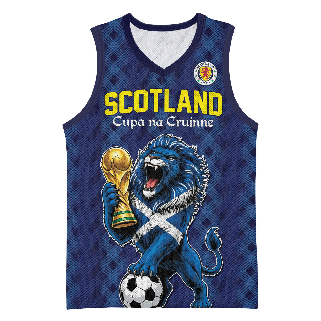 Custom World Football 2026 Scotland Basketball Jersey Scottish Tartan Cupa na Cruinne Glory