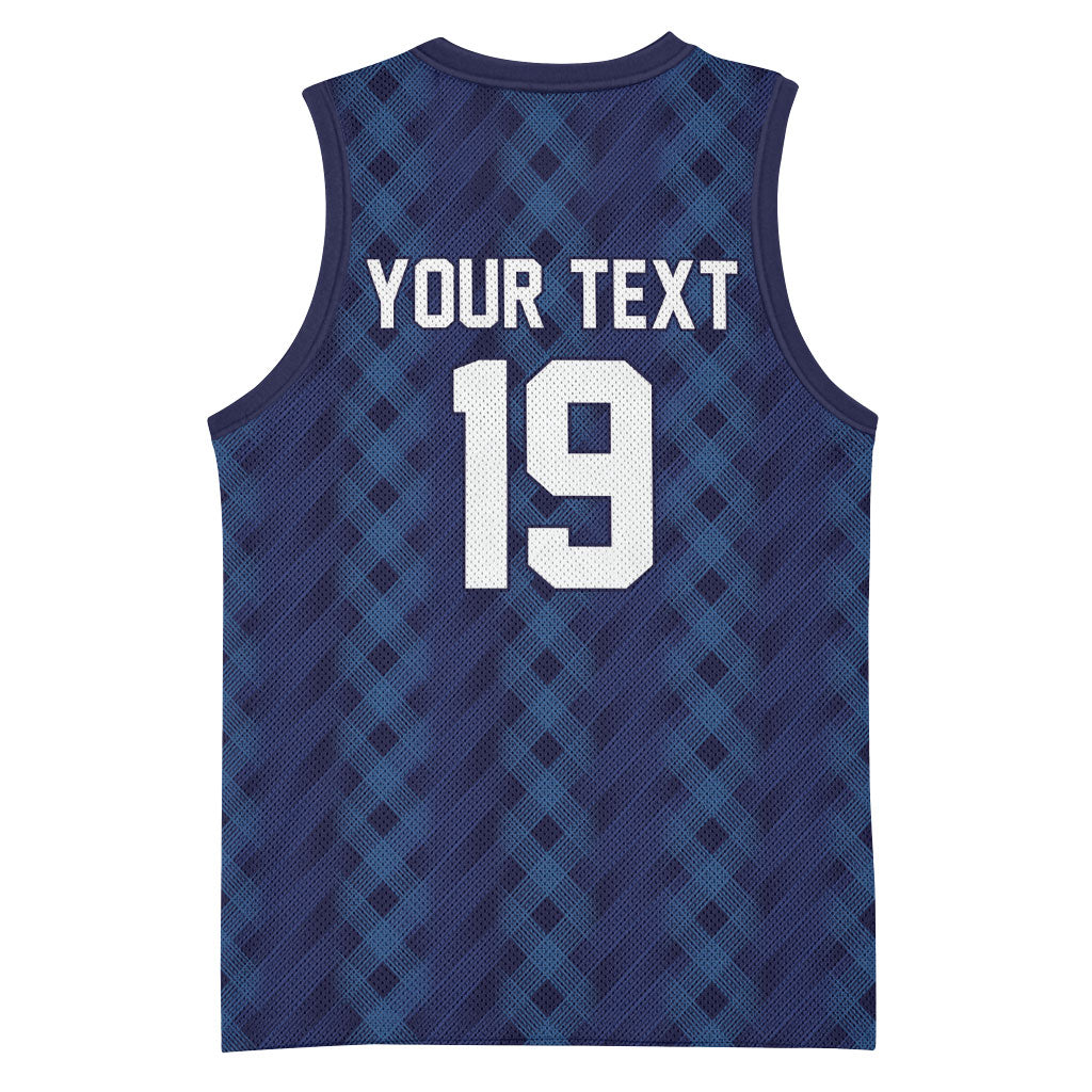 Custom World Football 2026 Scotland Basketball Jersey Scottish Tartan Cupa na Cruinne Glory