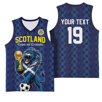 Custom World Football 2026 Scotland Basketball Jersey Scottish Tartan Cupa na Cruinne Glory
