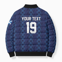 Custom World Football 2026 Scotland Bomber Puffer Jacket Scottish Tartan Cupa na Cruinne Glory