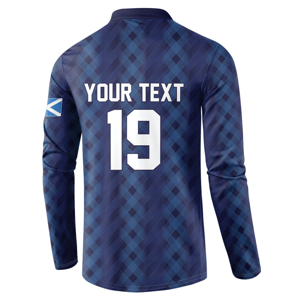 Custom World Football 2026 Scotland Button Sweatshirt Scottish Tartan Cupa na Cruinne Glory