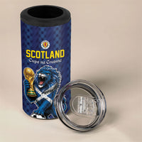 Custom World Football 2026 Scotland 4 in 1 Can Cooler Tumbler Scottish Tartan Cupa na Cruinne Glory