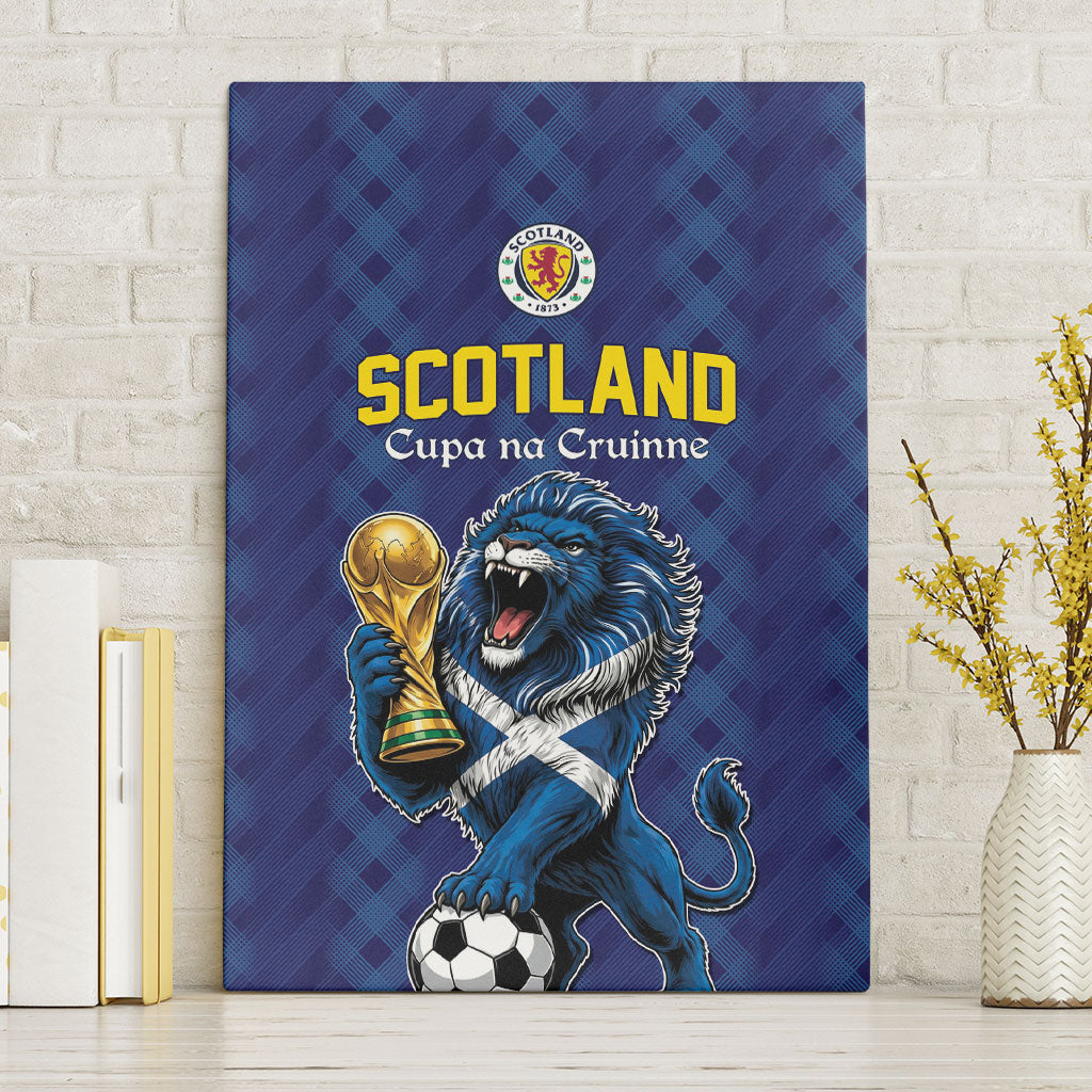 World Football 2026 Scotland Canvas Wall Art Scottish Tartan Cupa na Cruinne Glory