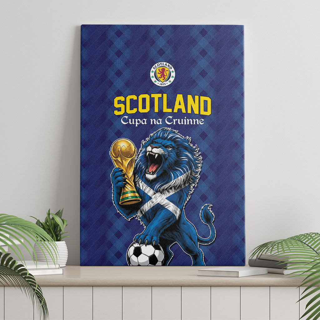 World Football 2026 Scotland Canvas Wall Art Scottish Tartan Cupa na Cruinne Glory